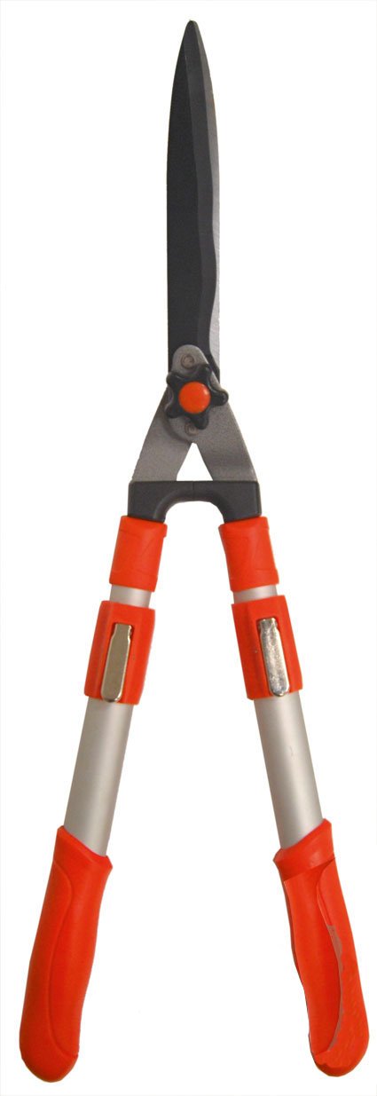 OZAKI - Cisaille à Haie Téléscopique - Bras Exensibles de 45 à 65 cm - Lames Forgées et Ondulées - Bras Aluminium - Anti-Rouille