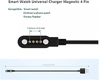Vista 2 de Cargador universal para reloj inteligente, magnético, accesorios de reloj inteligente de 4 pines de 0.300 in, cable de cargador magnético