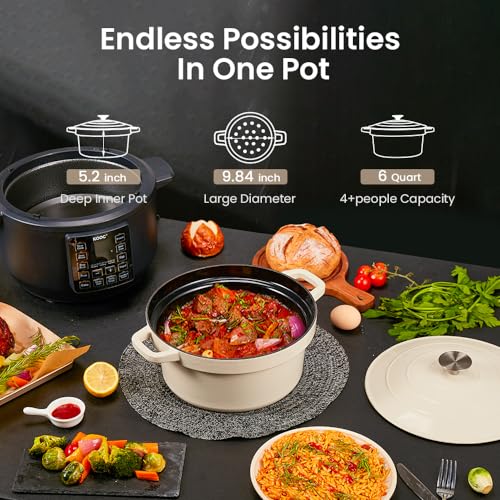 KOOC-10-in-1-Electric-Dutch-Oven-6-Quart-White-Slow-Cook-Braise-Meat-Stew-SearSaute-Enameled-Cast-Iron-with-Self-Basting-Lid-1500W