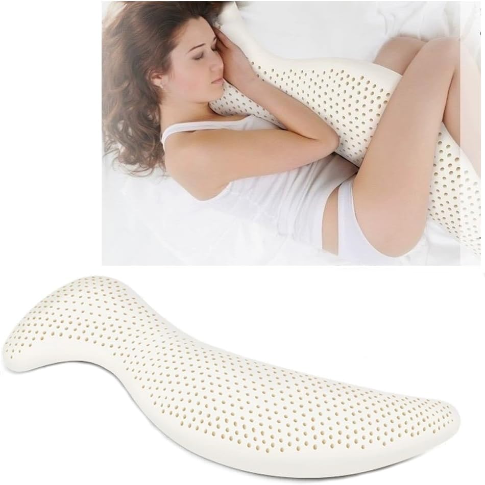 Latex Pillow,Body Pregnancy Pillow,Hippocampus type Shaped Pregnancy Pillow for Side Sleepers,Long bolster pillow,Throw pillow,Leg pillow,Import from Thailand,Long Body Pillow,Hug Pillow