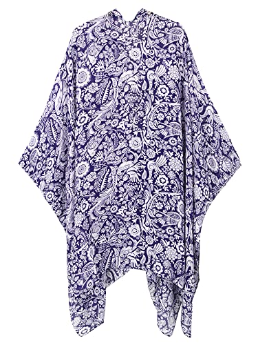 Image of Breezy Lane Women's Kimono Cardigan Summer Swimsuit Coverups Beach Cover Up with Floral Print for Vacation