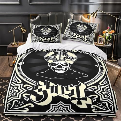 Parure de couette crâne 3D de qualité supérieure avec tissage microfibre doux et durable