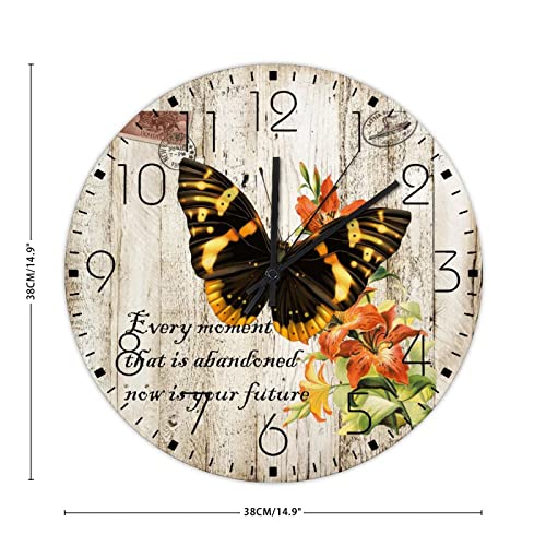 Horloge murale silencieuse en bois animaux sauvages - 3