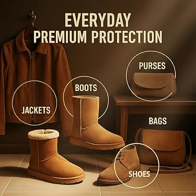 Eagle Suede & Nubuck Protector Spray 250mL Waterproofing Spray Compatible with UGG Boots & Jackets | Protects from Water, Stains, Dirt & Salt | Quick-Dry Invisible Suede Shield