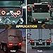 WahMOTOTin 2pcs 4 inch Round Red 64 LEDs Trailer Trucks Halo Brake Stop Running Turn Signal Tail Lights【PatentPending】 w/Rubber Grommet Sealed Waterproof IP67 For RV/Van, DC 12V