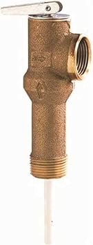 WATTS WATER TECHNOLOGIES GIDDS-292965 Temperature And Pressure Relief Valve, 3/4" Long Shank