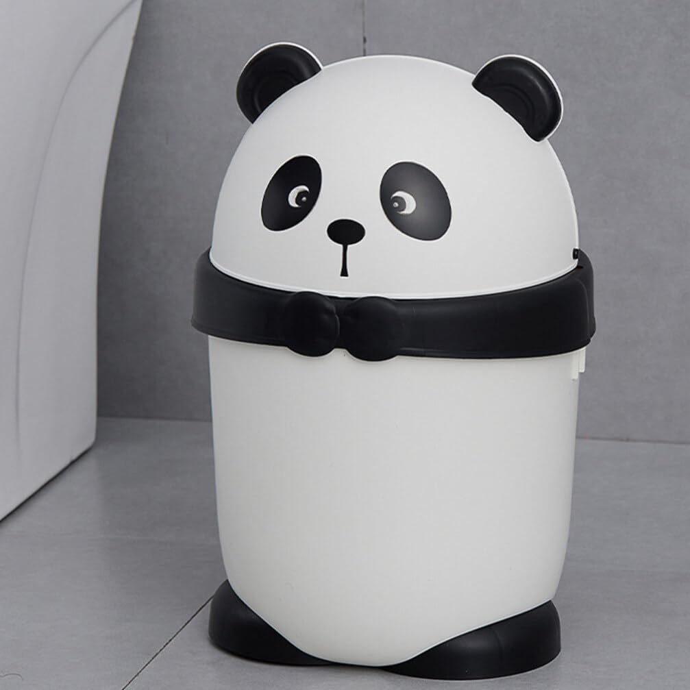 Zerodeko Pattumiera Salvaspazio 10L, Sottile Con Coperchio, In Plastica Bianca, Per Cucina E Bagno