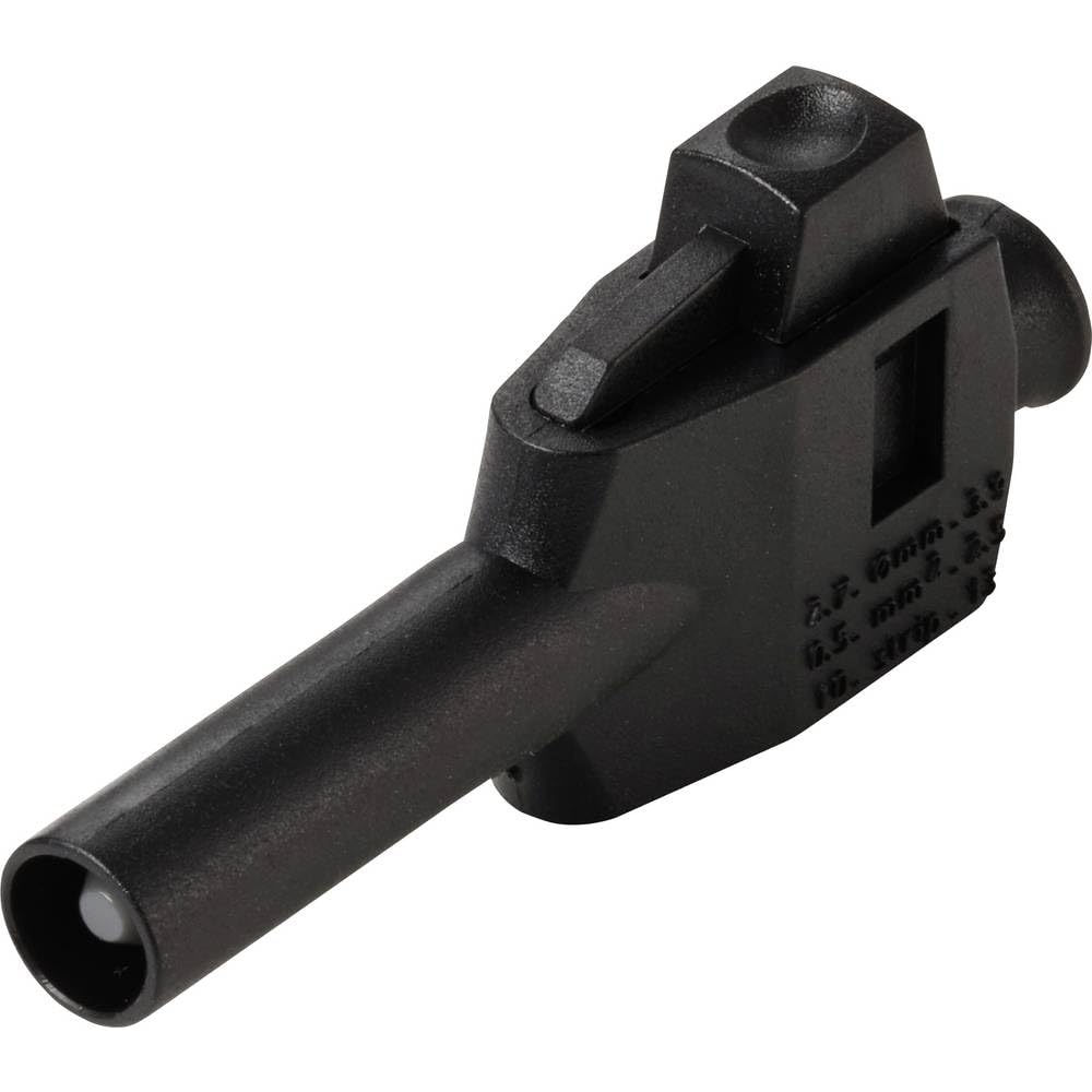 Voltcraft MP-4 Laborstecker mit Klemmanschluss Stecker, gerade Stift-Ø: 4 mm Schwarz 1 St. Bulk
