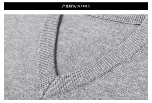 Men Woolen Knit Pullover V Neck Sweater Black for Winter Casual Jumper2