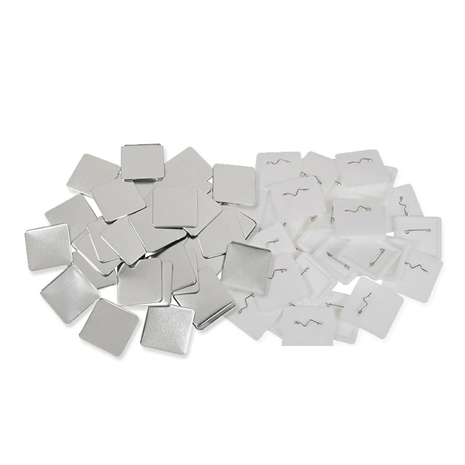 Materiały do ​​produkcji kwadratowych znaczków 50 mm, 100 szt., części guzików DIY, materiały eksploatacyjne maszyny produkcji Wszechstronność dla rzemiosła