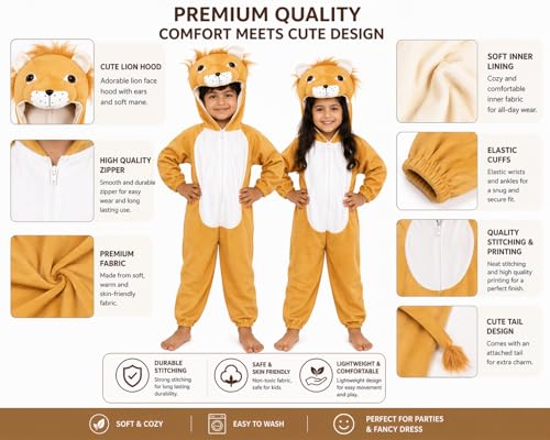 Image of udra Fancy Dress Animal costumes for kids animal dress for boys & girls fancy dress competition school events function for age group 3 to 8 yrs