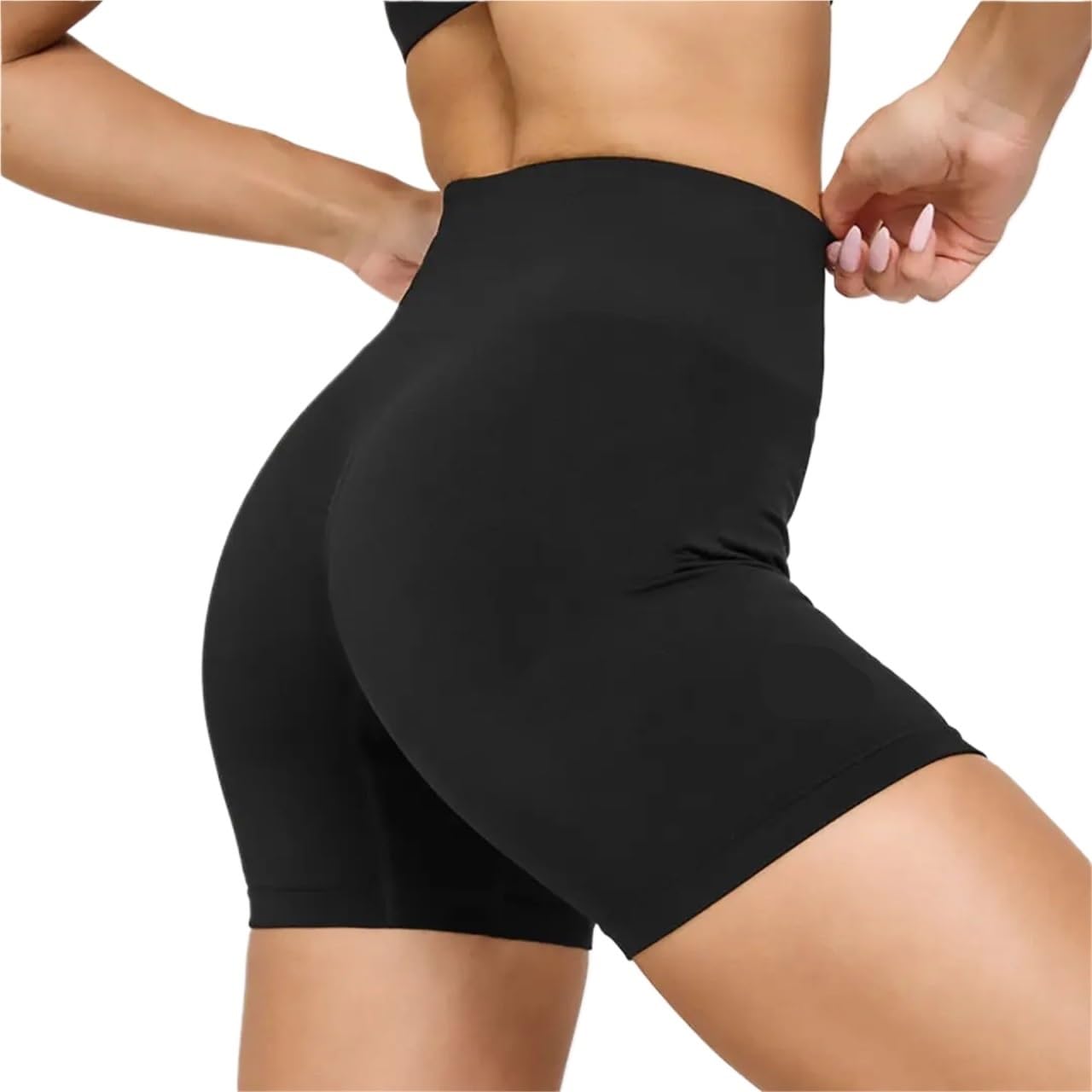 Short De Yoga Taille Haute Short de Sport Taille Haute for Le Yoga, Le Fitness et la Course à Pied(Purple,L)