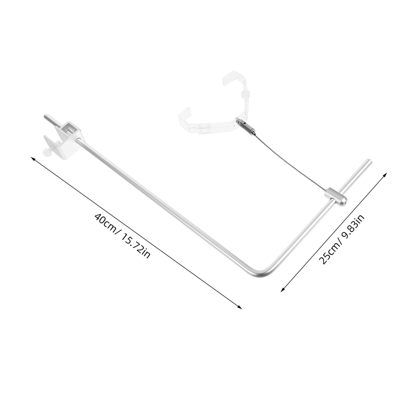Kisangel Fish Tank Light Holder Mount Aluminum Alloy Stand Versatile Aquarium Lighting Simple Assembly, Silver, 40.00X25.00X0.50CM - Image 2