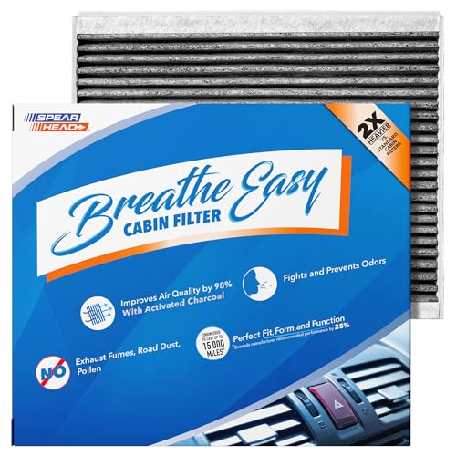 Image of Spearhead Odor Defense Breathe Easy AC & Heater Cabin Filter | Fits 08-11 Accent, 07-16 Elantra /13-14 Coupe /13-17 GT, 14-18 Forte /5, 14-16 Koup | Up to 25% Longer Lasting w /Activated Carbon (BE-728)