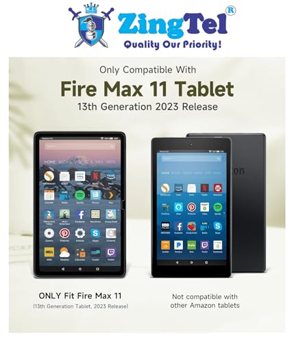Image of Screen Guard Designed For Amazon Fire Max 11 (13th Generation 2023 11 Inch) Nano Fiber Tempered Glass Screen Protector Flexible, HammerProof & Shatterproof