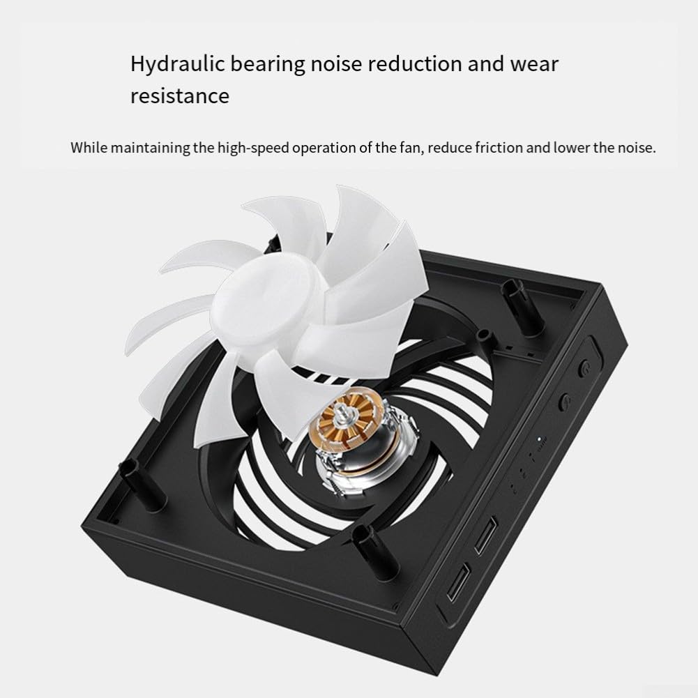 Ventilateur de refroidissement anti-poussière pour console Xbox Series X/S, avec lumières froides RVB 4 vitesses, ventilateur de refroidissement silencieux (blanc)