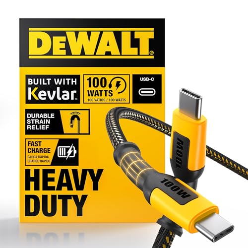 DEWALT Heavy Duty 100W USB C Cable