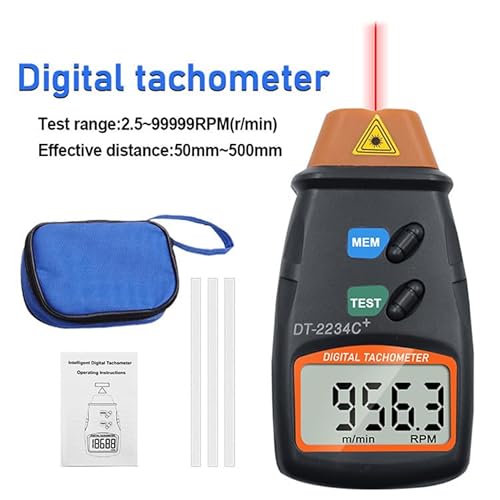 Xingdianfu Digital Laser Foto Drehzahlmesser Handheld Photo Tachometer Laser Berührungsloser RPM Tachometer