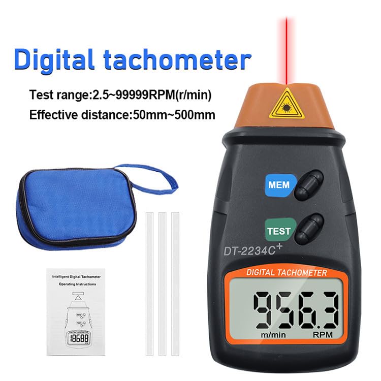 Contagiri digitale laser per foto, tachimetro laser senza contatto, RPM