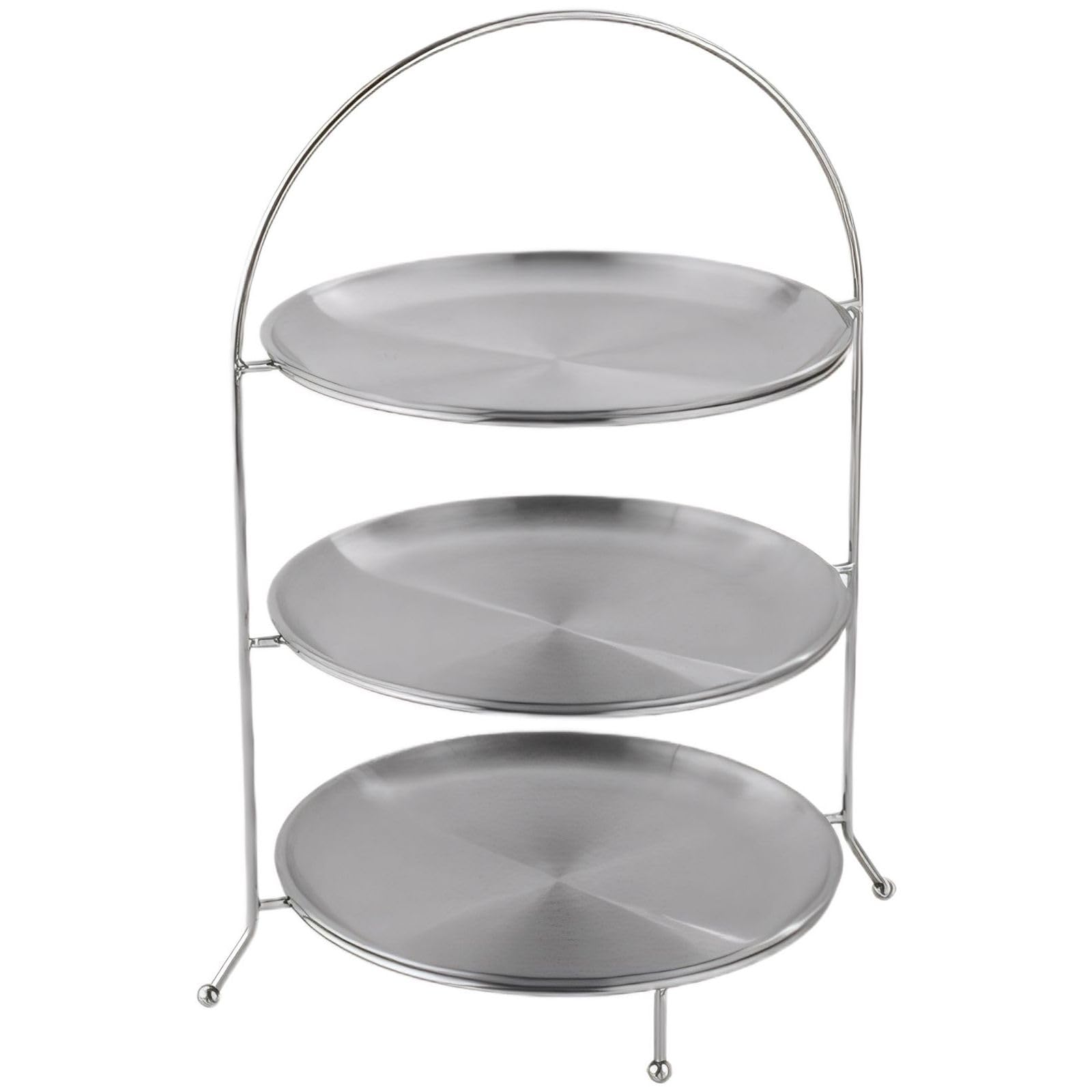 Vassoi per Alimenti, Elegante Vassoio in Acciaio Inossidabile a 3 Livelli Buffet, pentola Calda, Esposizione di Dessert, Supporto da Portata, Articoli Feste, Catering, Matrimoni, i
