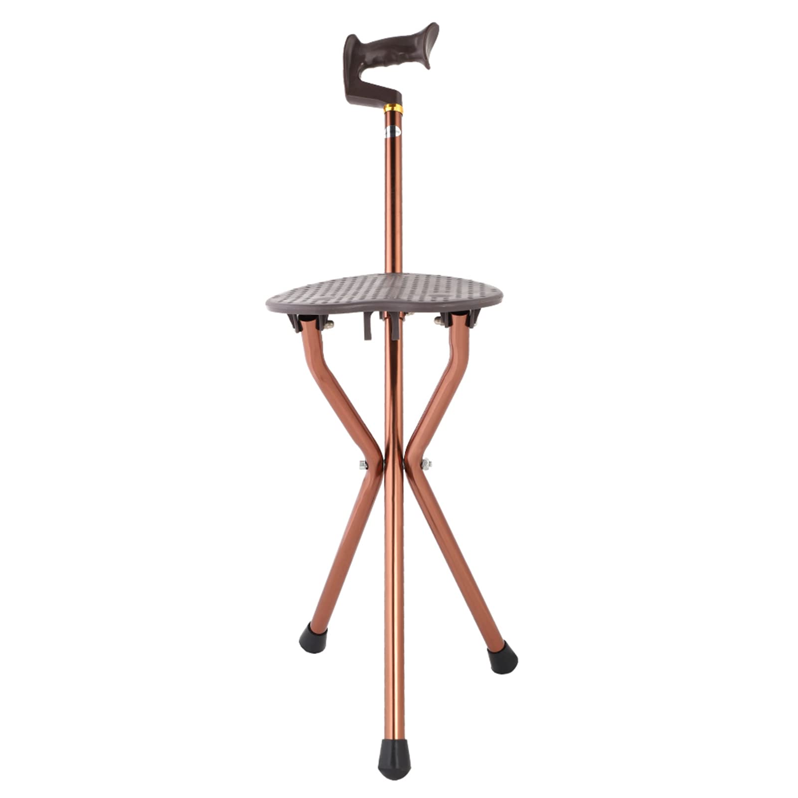 RiToEasysports Folding Walking Stick Chair, Metal Portable Stool Cane with  Seat Travel Cane Chair for Seniors Adults Hiking