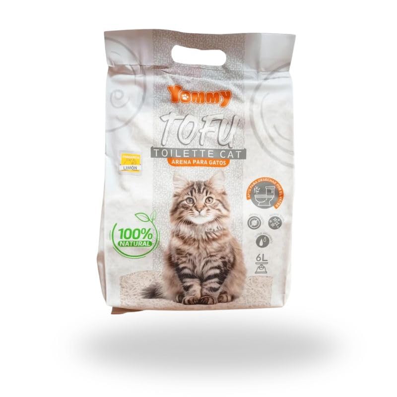 Arena de Tofu para Gatos YOMMY Olor Limon 6L