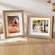 Houstimi 3D Bilderrahmen zum Befüllen Bilderrahmen Holz 13x18cm 2 Pack Dunkles Holz Fotorahmen aus Massivholz und Echtglas für Objekte bis 1.5cm