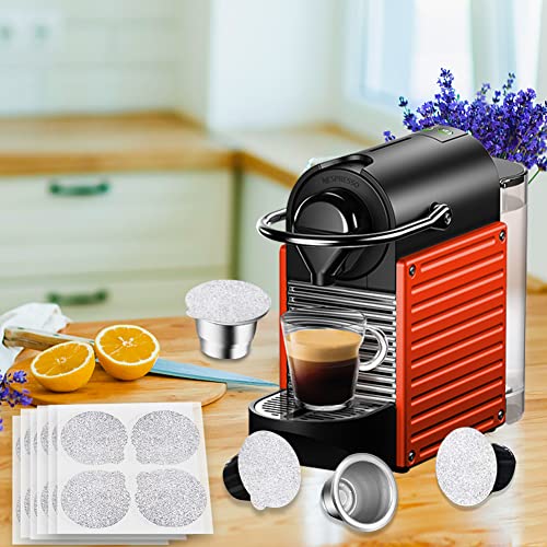 Capmesso Espresso Foils -Coffee Pod Seal Lids To Reusable Nespresso Capsules Refillable Pods Compatible With Nespresso Original Line Machines 120Pcs/Package #TOP6