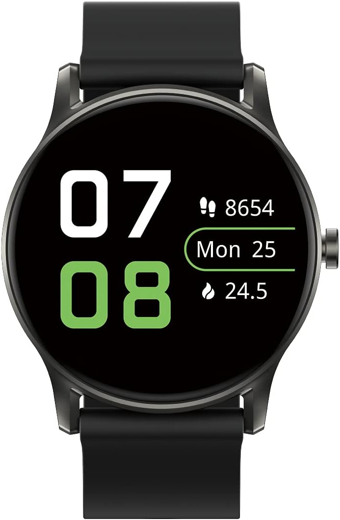 Smartwatch SoundPEATS Watch 2, SpO2 Fitness Tracker with 12 Sports Modes Heart Rate Sleep Quality Monitor IP68 Waterproof, Smart Watches Compatible with iPhone Android Phones Smart Watch for Men Women