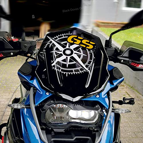 Autocollant compass boussole haute résistance pour pare-brise de moto trail GS