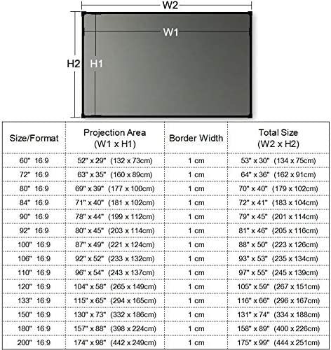 Pantalla fija de marco delgado de 84 pulgadas para proyector miniatura 2