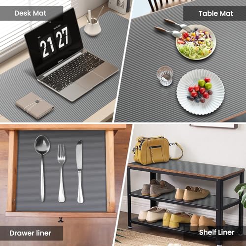 50% Off Non-Slip, Washable Kitchen Cabinet & Drawer Liner (Grey)