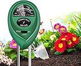 Fallcon Medidor Humedad Plantas,Sensor Tierra 3 en 1 Medidor de PH Medidor de Luz/Humedad/Ácido para Planta/Jardín/Granjas Moisture Meter Suelo para Exterior y Interior.