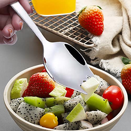 HUYIWEI Cucchiaio da Insalata,4 Pezzi di Acciaio