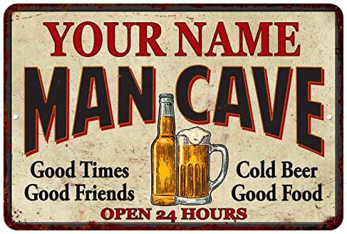 Personalized Man Cave Sign Garage Décor Mancave Signs Decorations Retro Vintage Wall Art
