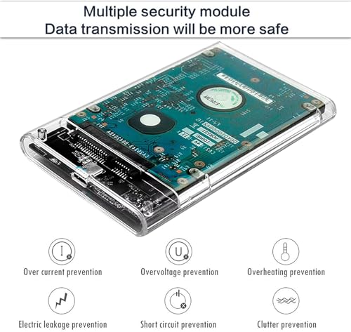 Gadgetbite SSD Enclosure Case, Tool-Free External Hard Disk Case with Fast Transfer Speed Up to 5 Gbps & Up to 4TB Storage Capacity with 2.5 SATA... - Image 3