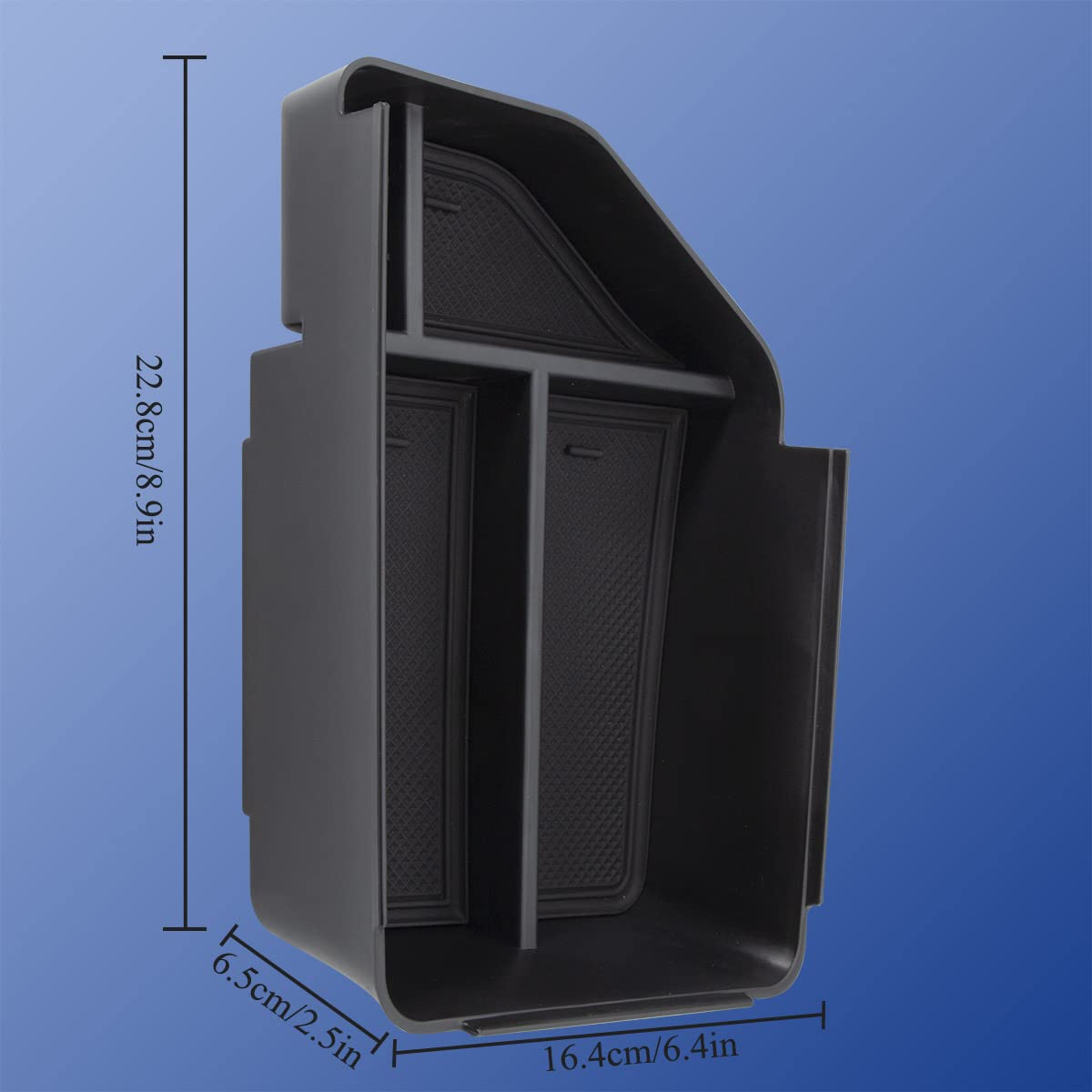 Organizer Per Console Centrale Compatibile Con Kia EV6 2021-2024 – Divisorio Bracciolo Superiore E Inferiore, In ABS
