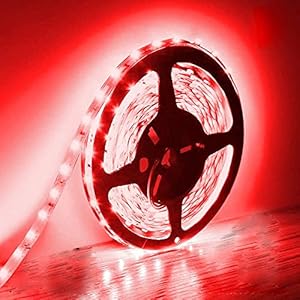 VINBE 5M Bandes lumineuses à LED 300 unités SMD 5630 Bandes lumineuses à basse tension de 12 V non étanches Ruban LED à bande IP20 Éclairage au ruban rouge pour armoires de cuisine et plus