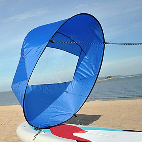 image for cutewarehouse Downwind Wind Sail Kit, Foldable Portable Kayak Wind Sai