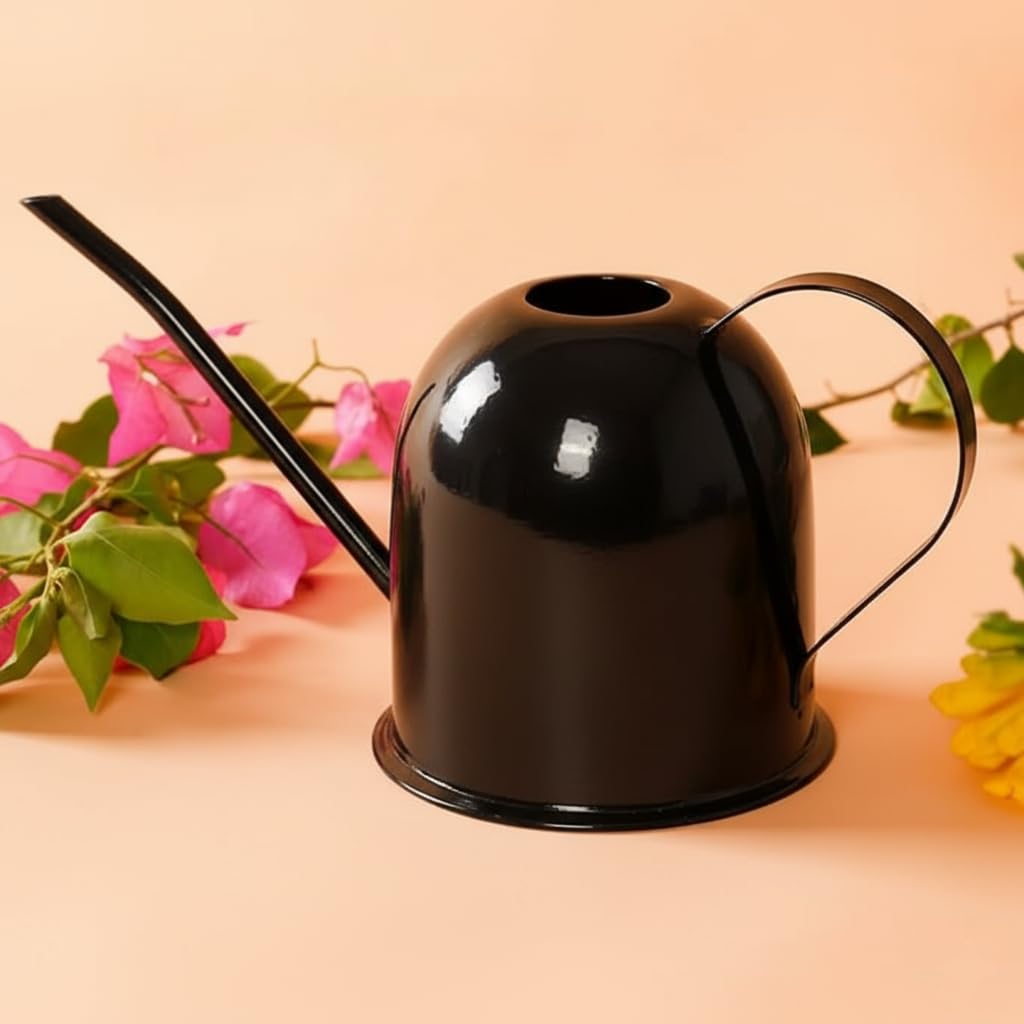 CASA Decor Metal Sleek Black Water Can,Watering Can for Plants, Plant Watering Can,Watering Equipment for Garden, Gardening Tools for Watering, Terrace Garden Accessories