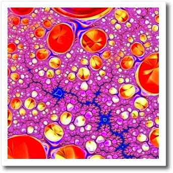 3dRose ht_7697_3 Purple and Red Abstract by Angelandspot-Iron on Heat Transfer for White Material, 10 by 10-Inch