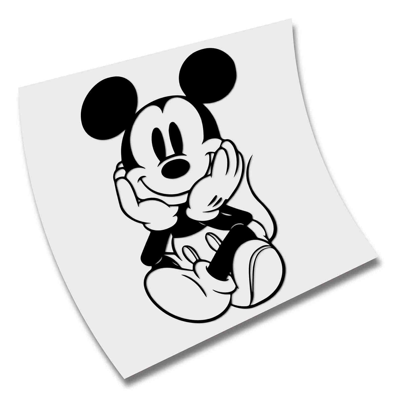 PEGATINA - STICKER - MICKEY MOUSE - VINILO - VINYL - WALL DECAL – DISNEY - CORTE (Negro)