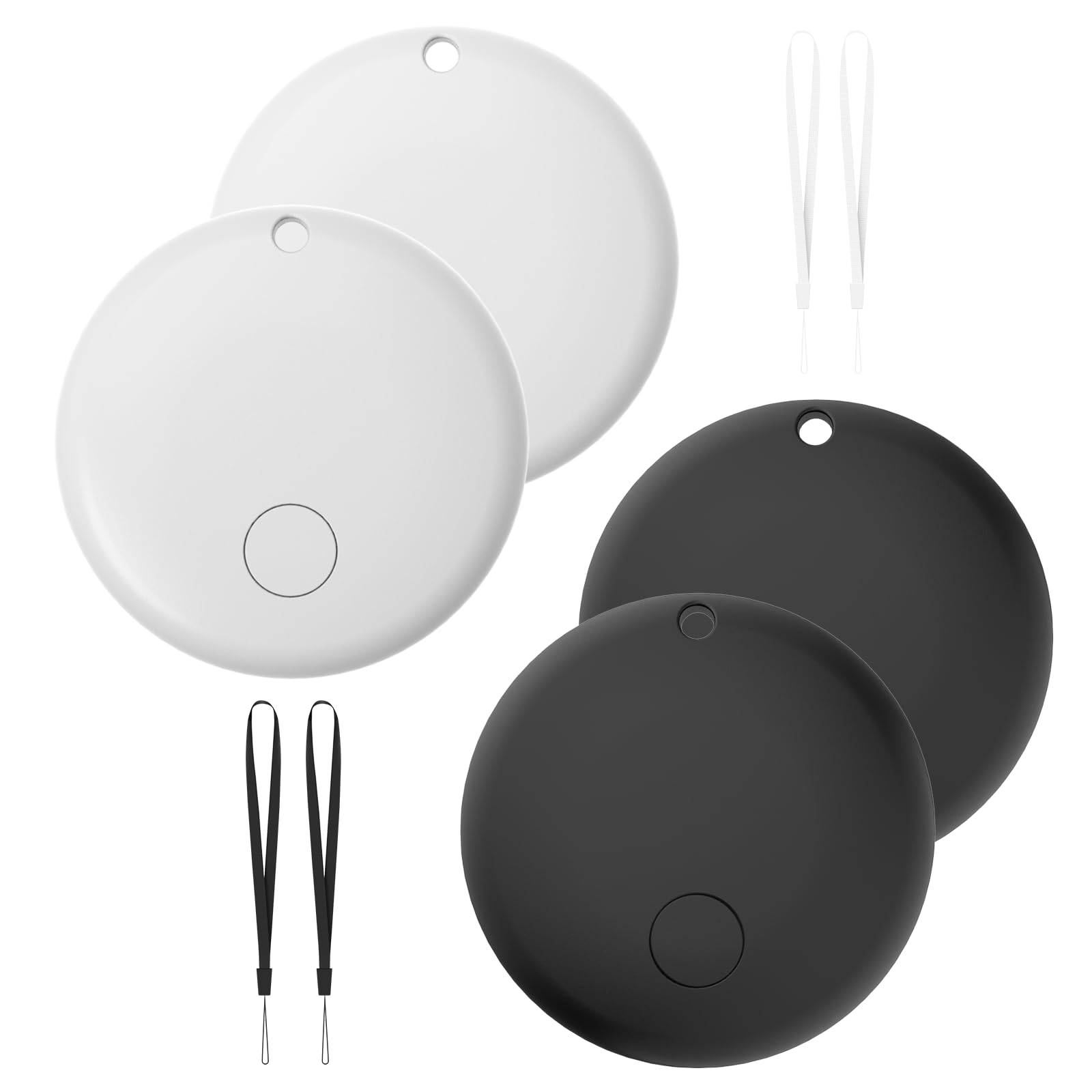 Air Trackers 4 Pack with 2 pcs Replaceable Batteries, Tracking Tags Devices Works with Find My App Only Support iOS not for Android, Bluetooth Tracker for Vehicles, Wallet, Keys, Luggage, Suitcases-image-34
