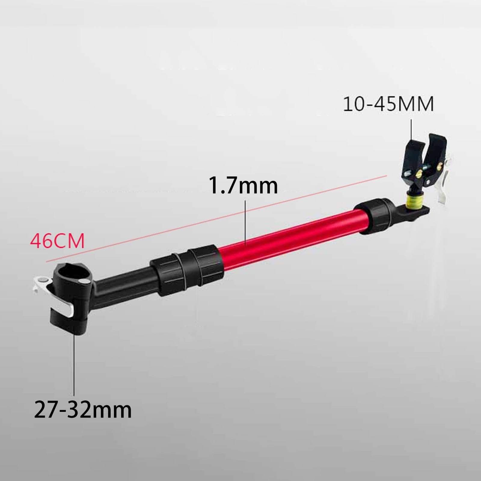 predolo Asta per Rimorchio per Bicicletta, Barra Traino Bici Con Gancio Girevole a 360°, Giunti per Rimorchi per Diametri Da 1 a 4,5 Cm, Carico Di Guida Inferiore a 40 Kg, Style a