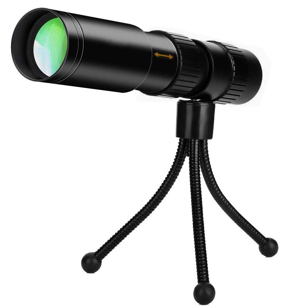 LYGXWJFC Monoculares para Adultos de Alta Potencia, telescopios, Zoom súper teleobjetivo de 10-300X32 mm para Viajes, observación de Aves, conciertos, Partidos de fútbol para observación de Aves para