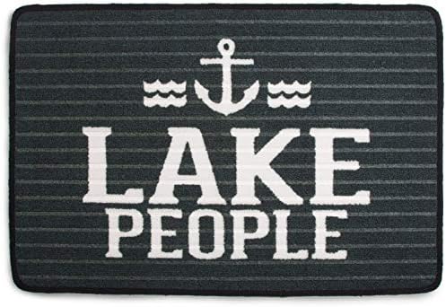 Pavilion Gift Company People Dark Gray Door Mat Lake House Decor