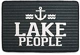 Pavilion Gift Company People Dark Gray Door Mat Lake House Decor