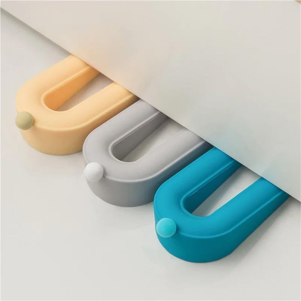 Tope de puerta de silicona multifuncional Tope de puerta antideslizante Base antideslizante El diseño de ángulo ajustable protege los pisos de una fácil instalación Ideal for el hogar y otras puertas