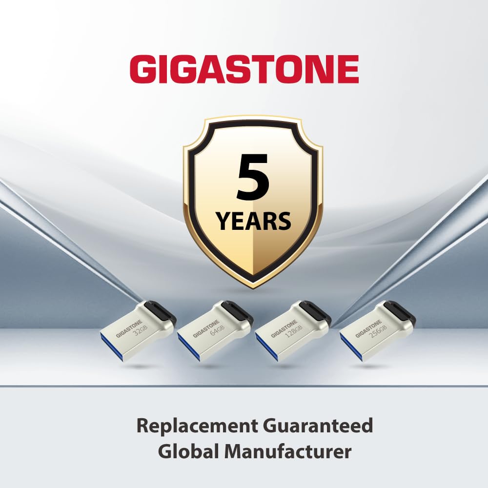 GIGASTONE 256Go Clé USB Nano Flash (Lot de 2) Z90 USB 3.2 Gen 1, 100Mo/s Ultra Rapide, Design Métallique, Mini, Stockage et Sauvegarde pour PC/Mac/TV/Voiture, USB 2.0/3.0/3.1 Compatible
