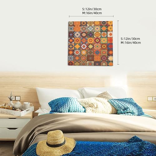 Art photo pour chambre à coucher : toile géométrique marocaine